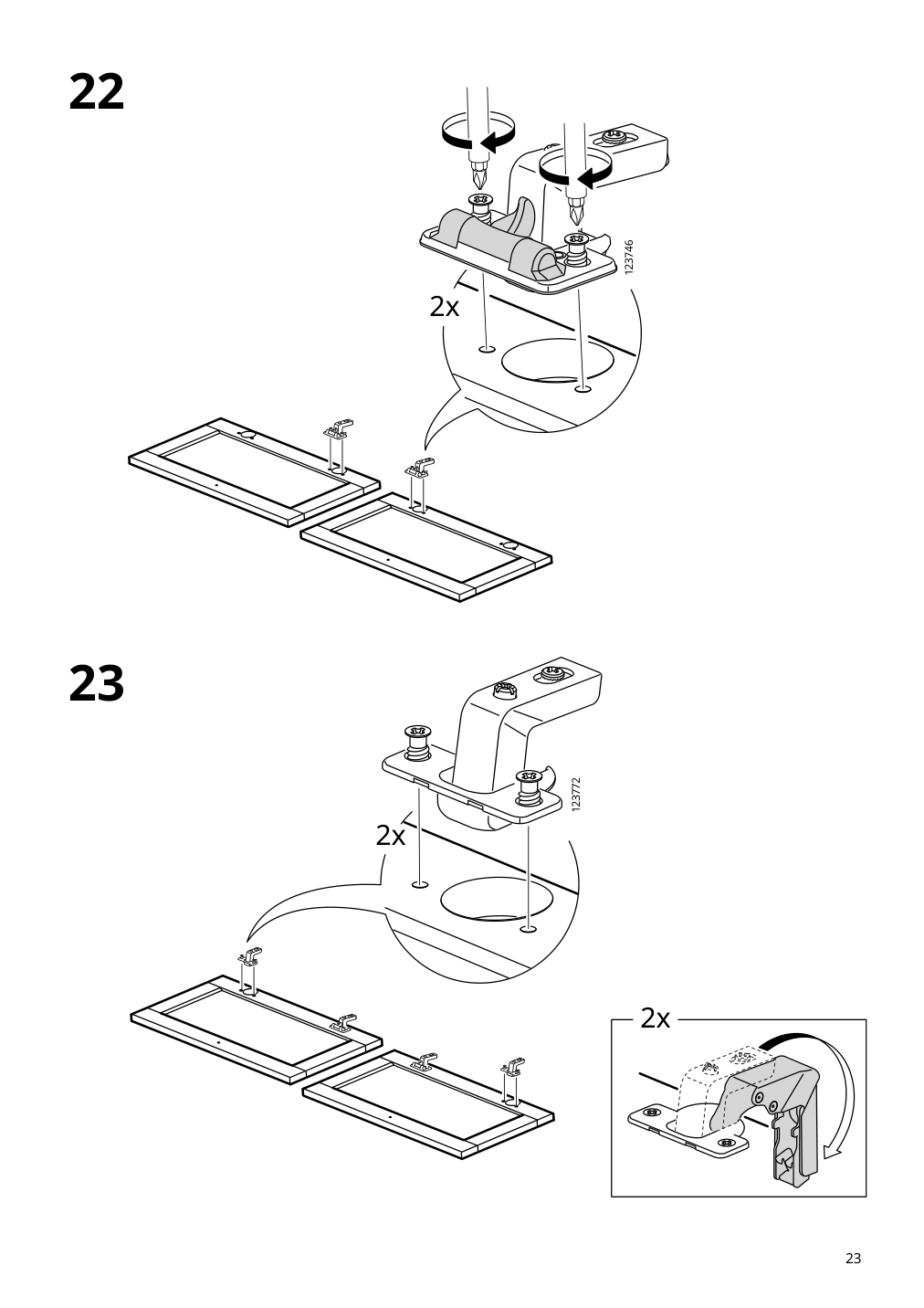 Assembly instructions for IKEA Hemnes bathroom shelf unit white | Page 23 - IKEA HEMNES bathroom shelf unit 904.004.47