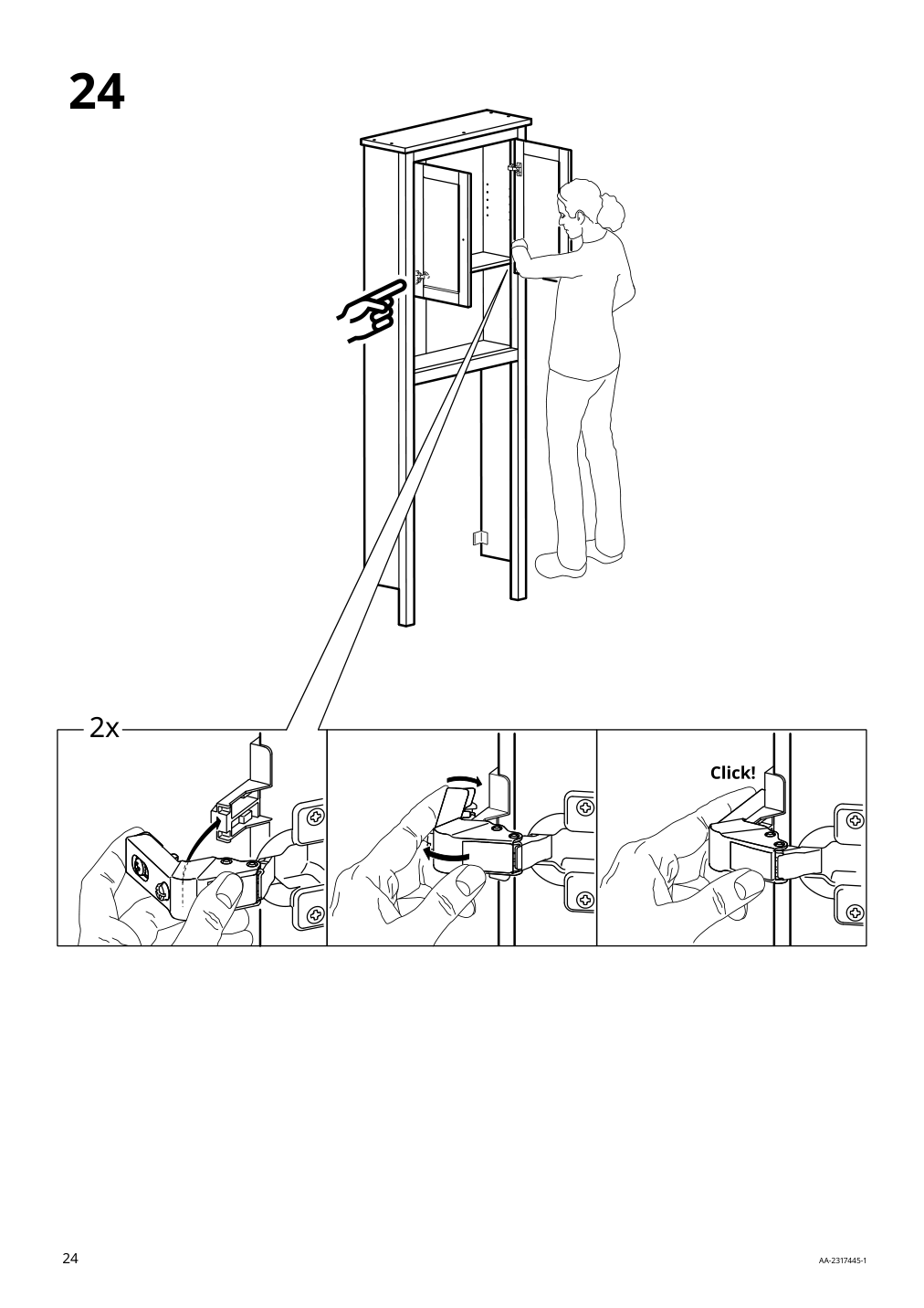 Assembly instructions for IKEA Hemnes bathroom shelf unit white | Page 24 - IKEA HEMNES bathroom shelf unit 904.004.47