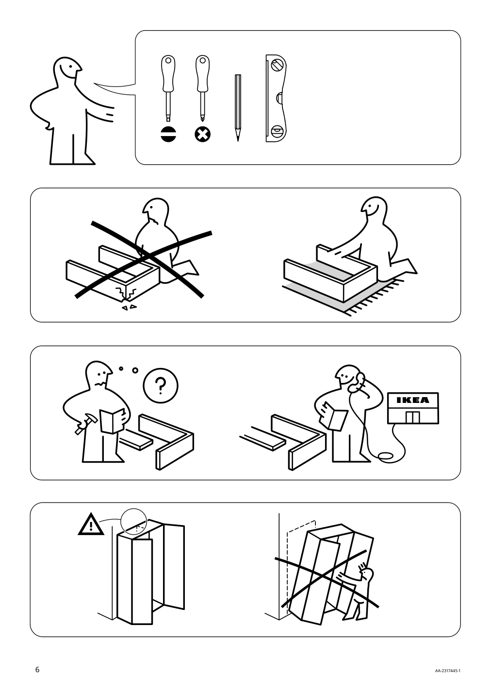 Assembly instructions for IKEA Hemnes bathroom shelf unit white | Page 6 - IKEA HEMNES bathroom shelf unit 904.004.47