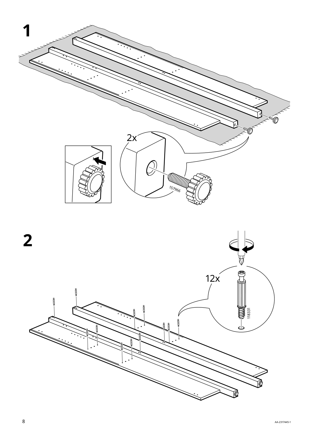 Assembly instructions for IKEA Hemnes bathroom shelf unit white | Page 8 - IKEA HEMNES bathroom shelf unit 904.004.47