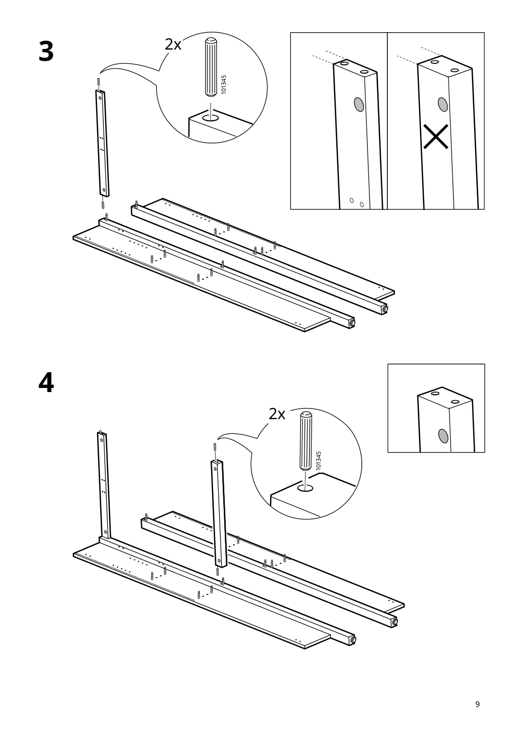 Assembly instructions for IKEA Hemnes bathroom shelf unit white | Page 9 - IKEA HEMNES bathroom shelf unit 904.004.47