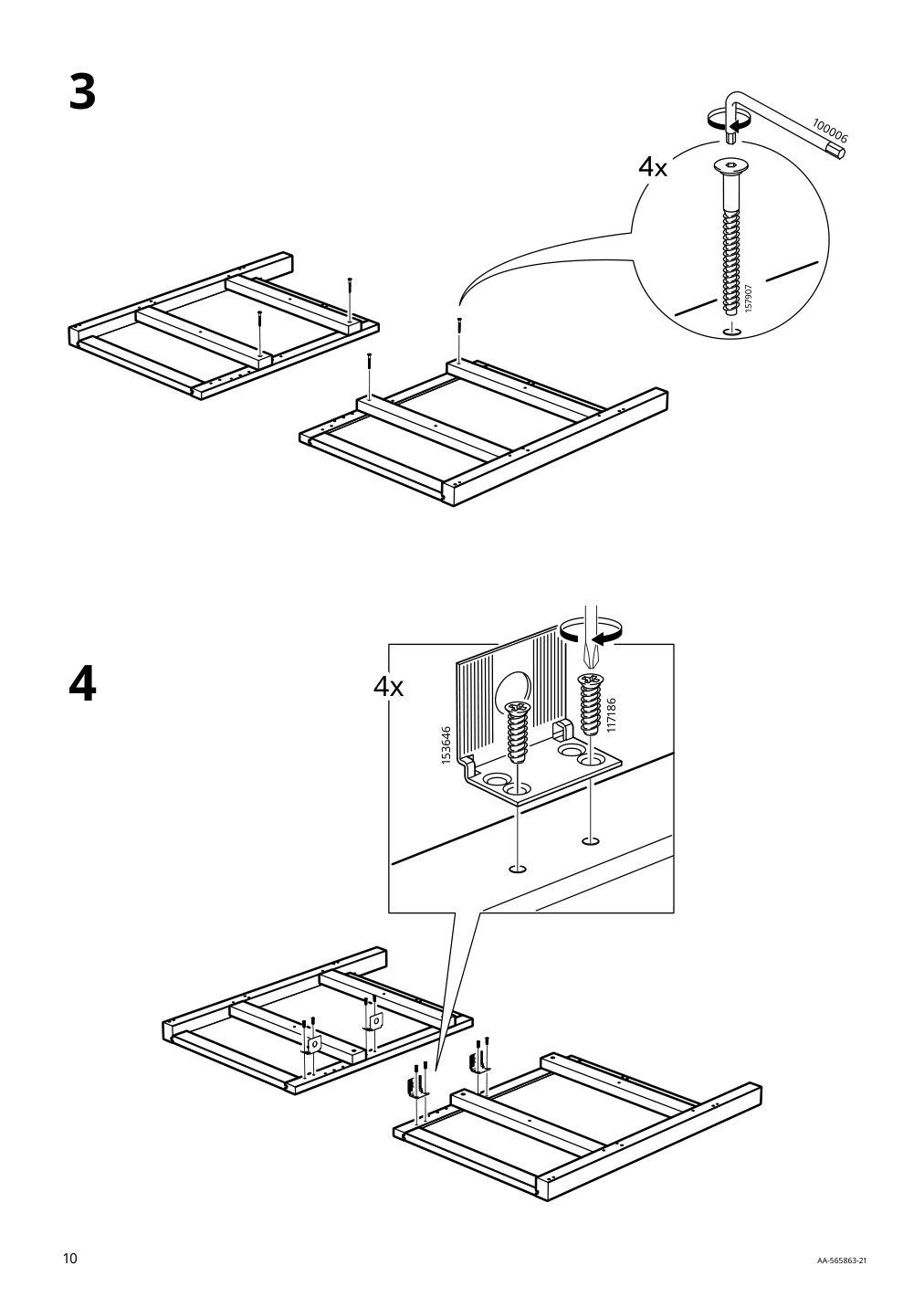 Assembly instructions for IKEA Hemnes bathroom vanity with drawers white | Page 10 - IKEA HEMNES Bathroom vanity with drawers 305.623.29