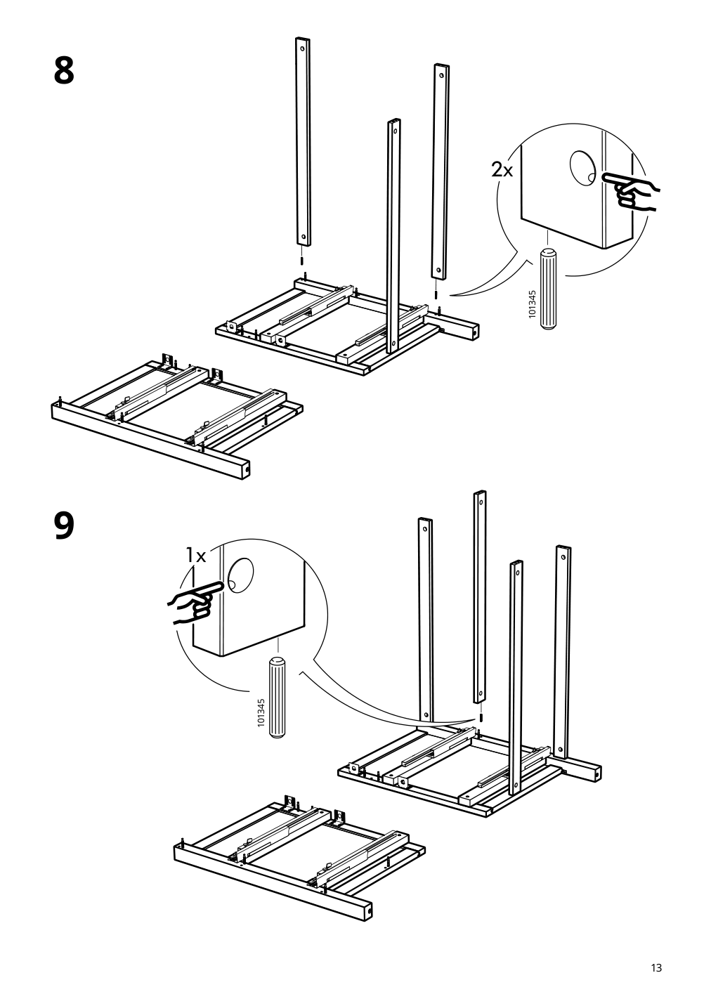 Assembly instructions for IKEA Hemnes bathroom vanity with drawers white | Page 13 - IKEA HEMNES / TOLKEN Bathroom vanity with sink & faucet 495.755.34