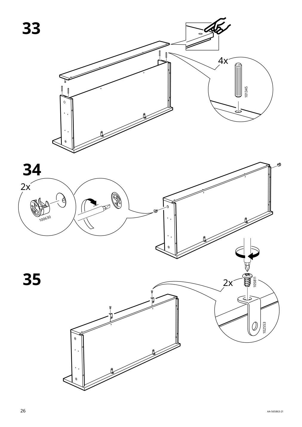 Assembly instructions for IKEA Hemnes bathroom vanity with drawers white | Page 26 - IKEA HEMNES Bathroom vanity with drawers 305.623.29