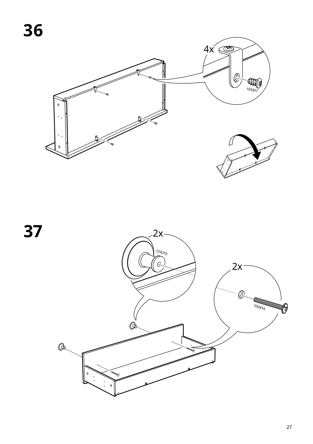 Assembly instructions for IKEA Hemnes bathroom vanity with drawers white | Page 27 - IKEA HEMNES / TOLKEN Bathroom vanity with sink & faucet 495.755.34