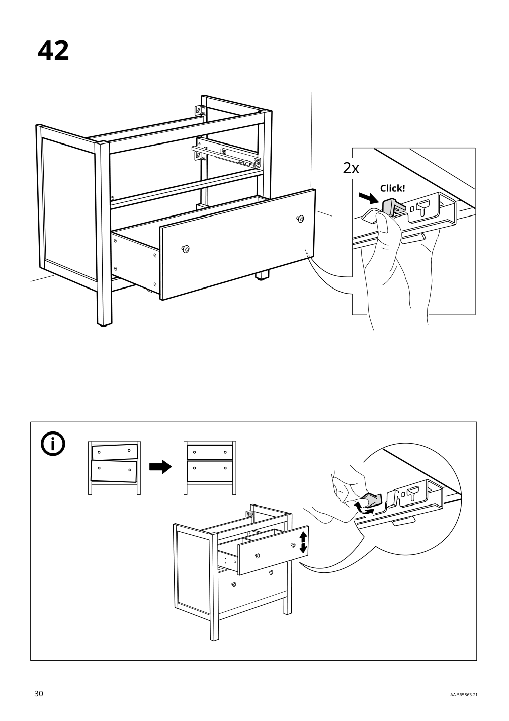 Assembly instructions for IKEA Hemnes bathroom vanity with drawers white | Page 30 - IKEA HEMNES / TOLKEN Bathroom vanity with sink & faucet 495.755.34