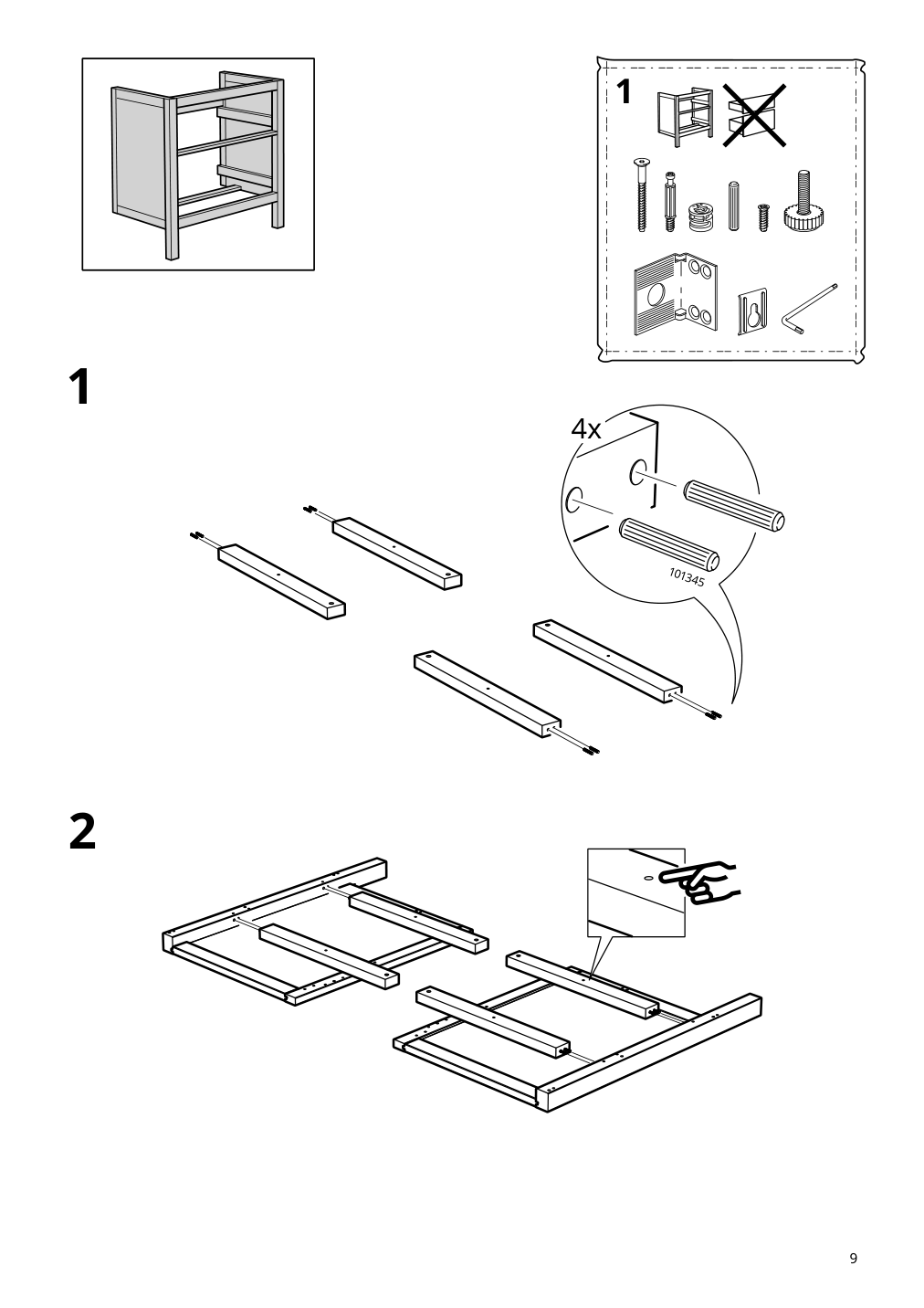 Assembly instructions for IKEA Hemnes bathroom vanity with drawers white | Page 9 - IKEA HEMNES / TOLKEN Bathroom vanity with sink & faucet 495.755.34