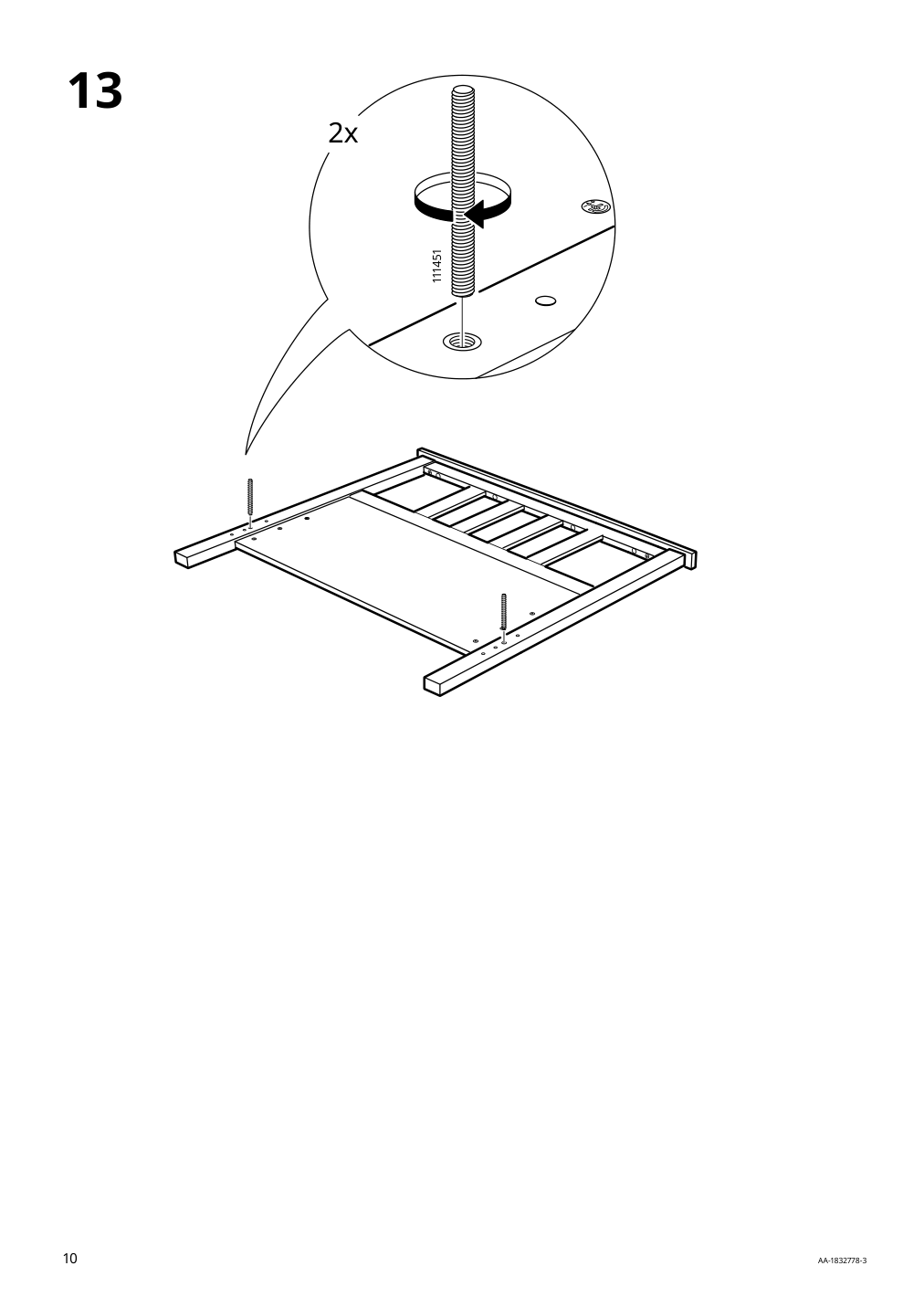 Assembly instructions for IKEA Hemnes bed frame black brown | Page 10 - IKEA HEMNES bed frame with 2 storage boxes 791.723.57