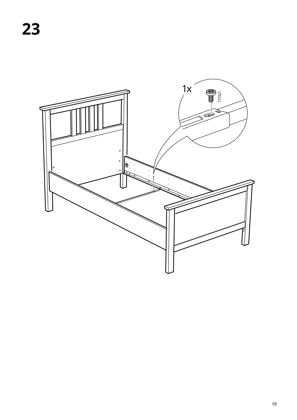 Assembly instructions for IKEA Hemnes bed frame white stain | Page 19 - IKEA HEMNES bed frame with 2 storage boxes 491.888.21