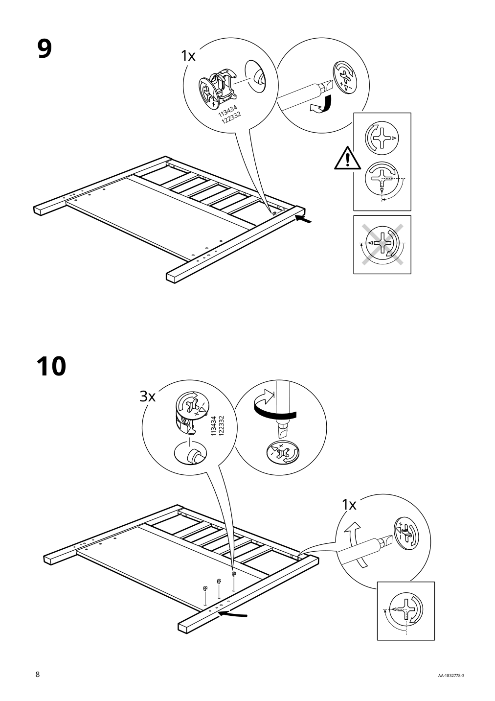 Assembly instructions for IKEA Hemnes bed frame black brown | Page 8 - IKEA HEMNES bed frame with 2 storage boxes 791.723.57