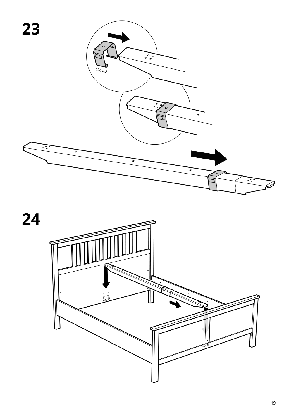 Assembly instructions for IKEA Hemnes bed frame white stain | Page 19 - IKEA HEMNES bed frame 490.022.72