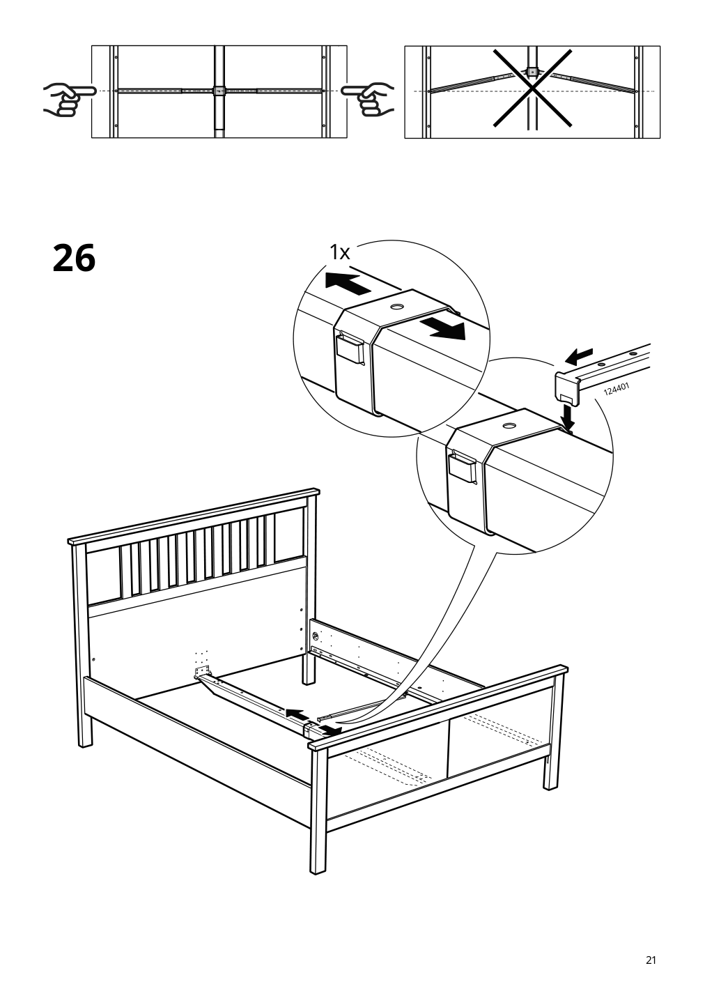 Assembly instructions for IKEA Hemnes bed frame white stain | Page 21 - IKEA HEMNES bed frame 290.190.56