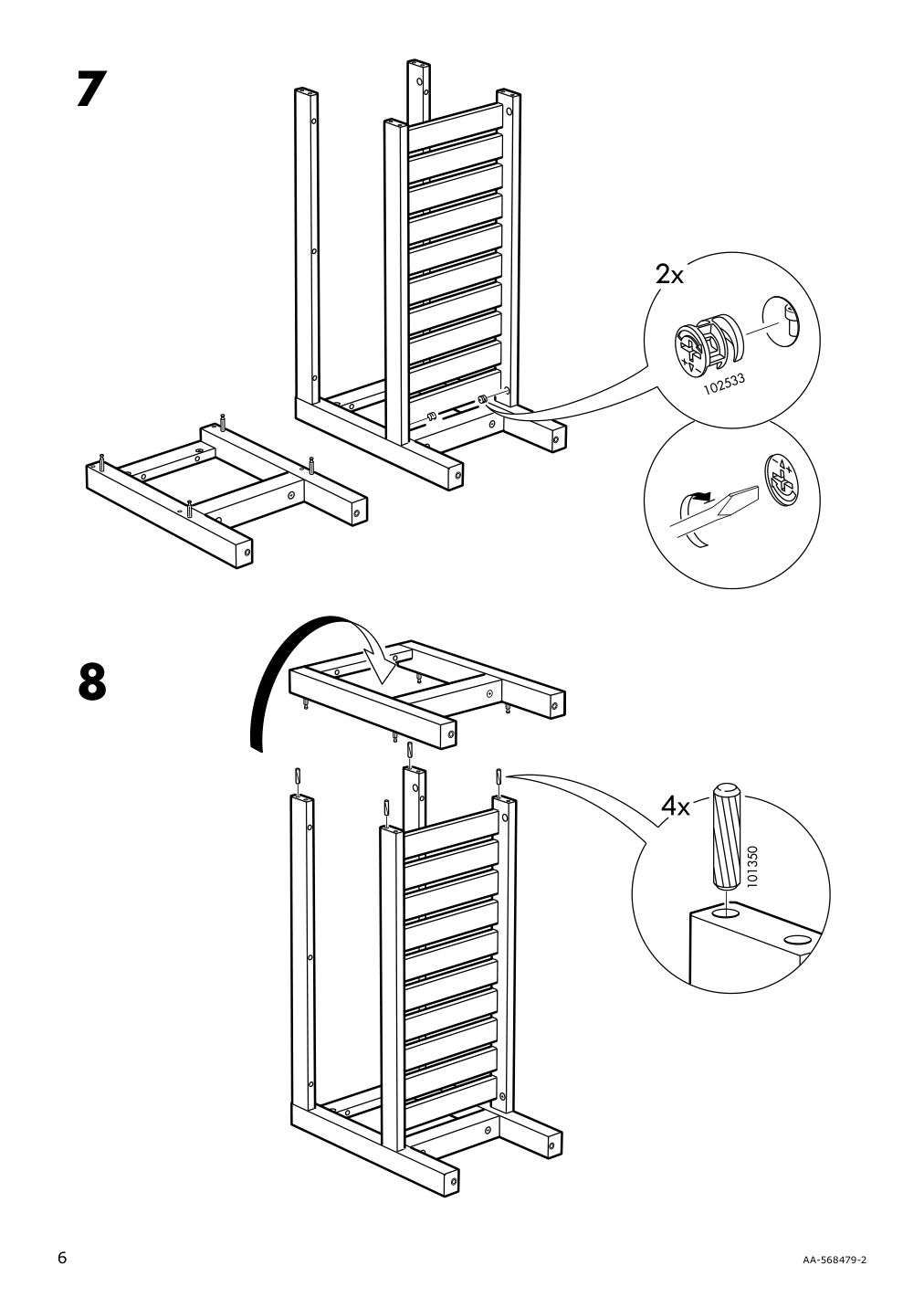 Assembly instructions for IKEA Hemnes bench white | Page 6 - IKEA HEMNES bench 502.236.25