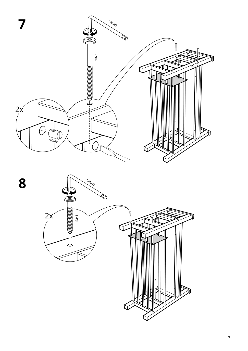 Assembly instructions for IKEA Hemnes bench with shoe storage white | Page 7 - IKEA HEMNES bench with shoe storage 002.438.00