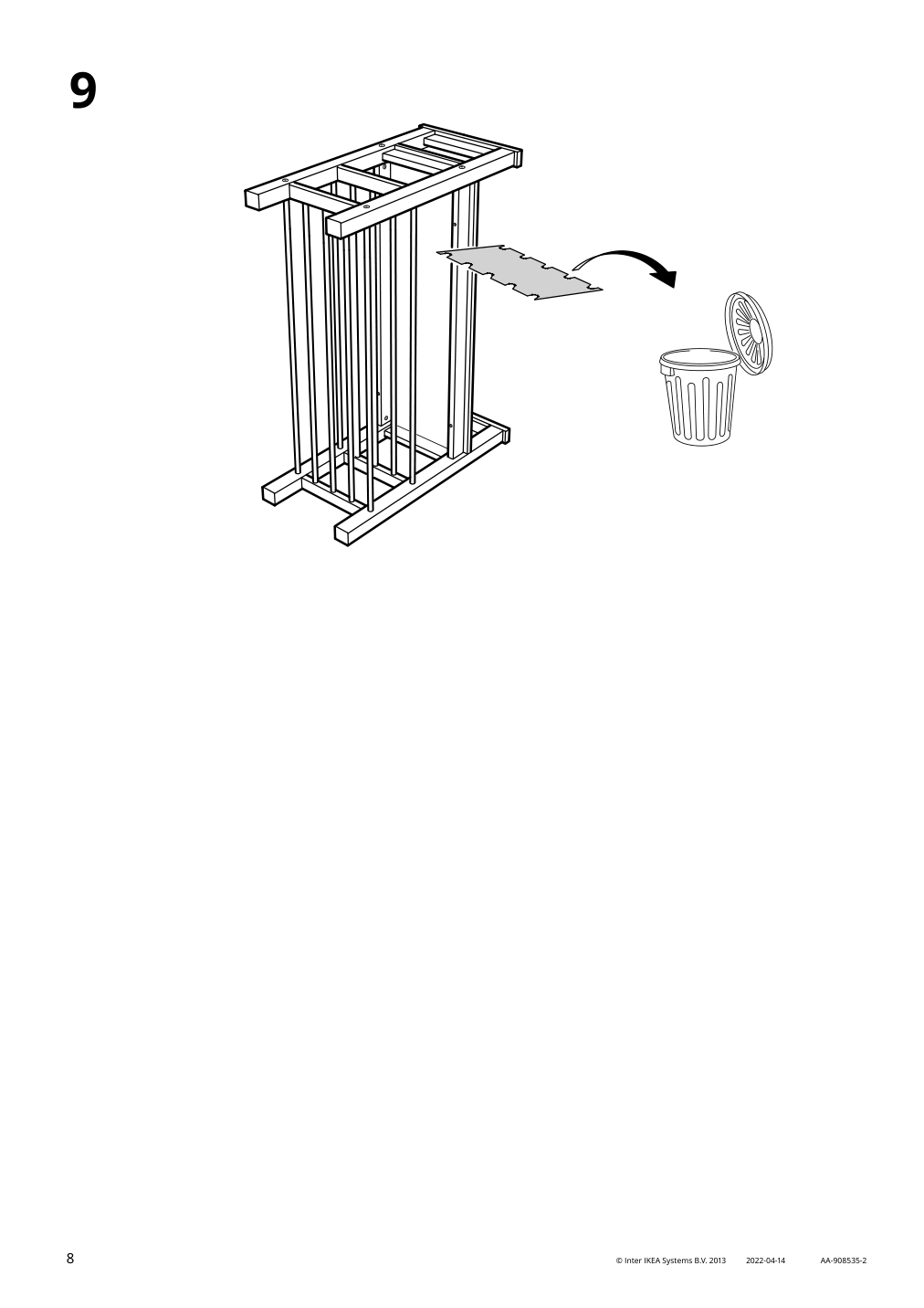 Assembly instructions for IKEA Hemnes bench with shoe storage white | Page 8 - IKEA HEMNES bench with shoe storage 002.438.00