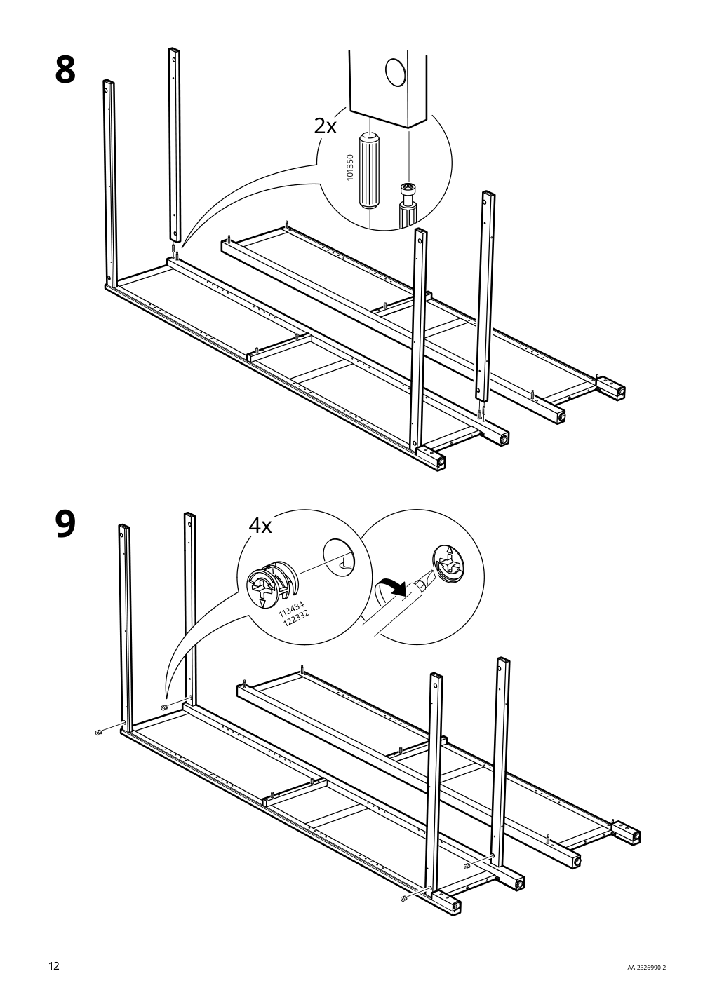 Assembly instructions for IKEA Hemnes bookcase black brown light brown | Page 12 - IKEA HEMNES TV storage combination 093.365.69