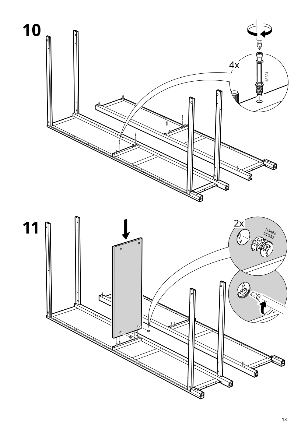 Assembly instructions for IKEA Hemnes bookcase black brown light brown | Page 13 - IKEA HEMNES TV storage combination 093.365.69