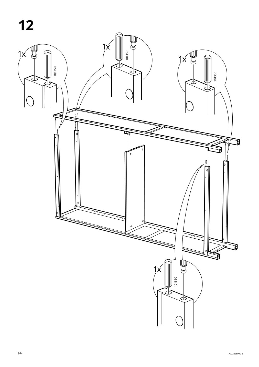 Assembly instructions for IKEA Hemnes bookcase black brown light brown | Page 14 - IKEA HEMNES TV storage combination 093.365.69