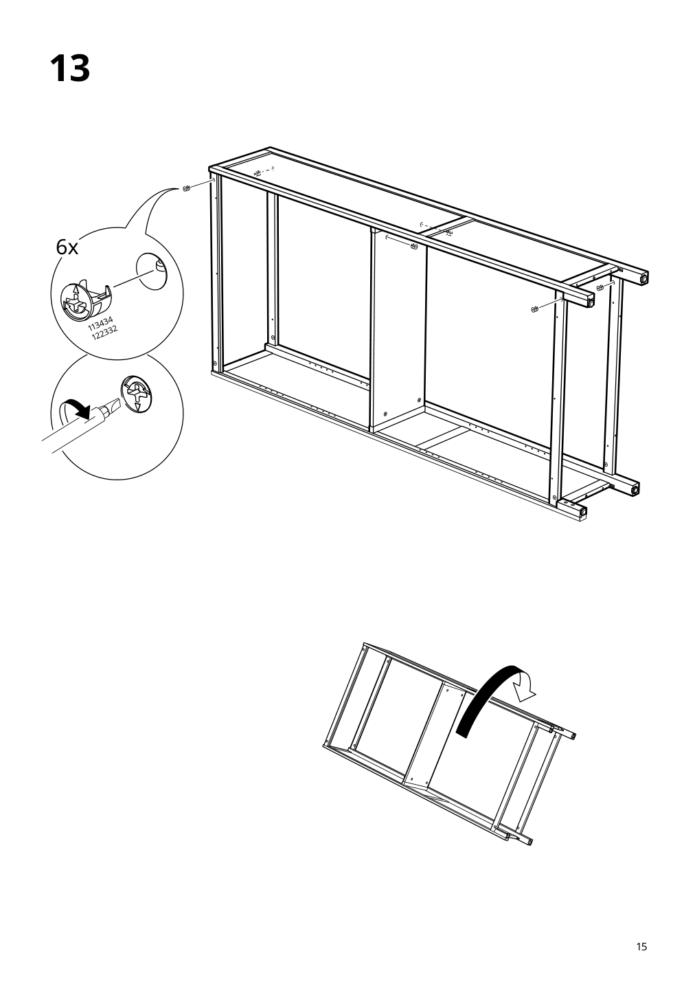 Assembly instructions for IKEA Hemnes bookcase black brown light brown | Page 15 - IKEA HEMNES TV storage combination 093.365.69