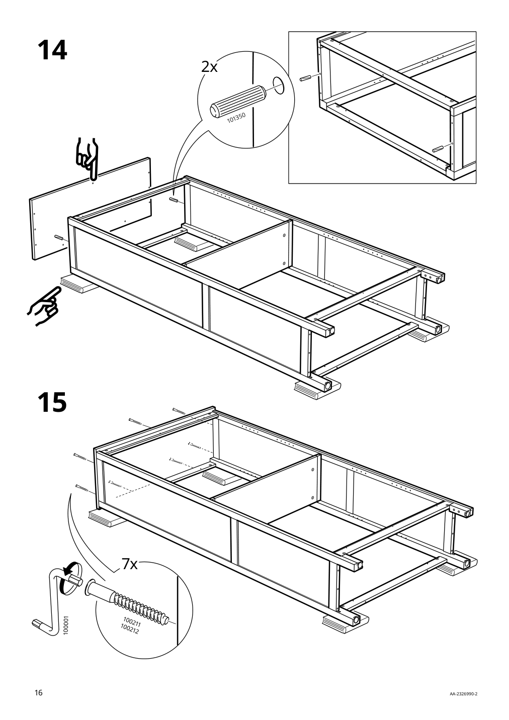 Assembly instructions for IKEA Hemnes bookcase black brown light brown | Page 16 - IKEA HEMNES TV storage combination 093.365.69