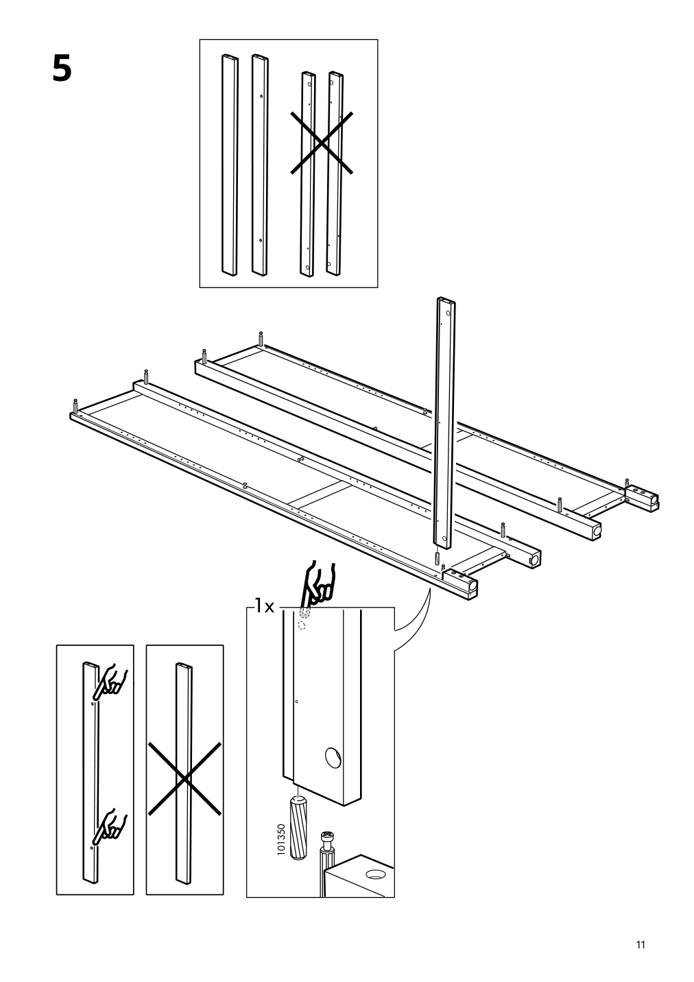 Assembly instructions for IKEA Hemnes bookcase black brown light brown | Page 11 - IKEA HEMNES TV storage combination 093.365.69