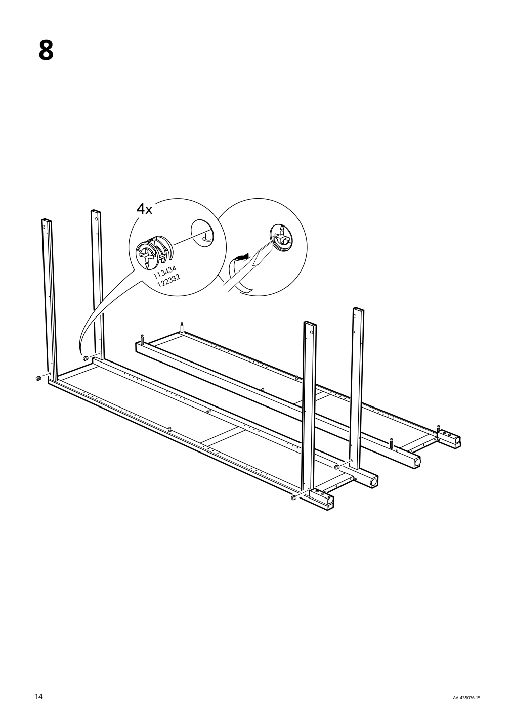 Assembly instructions for IKEA Hemnes bookcase black brown light brown | Page 14 - IKEA HEMNES TV storage combination 093.365.69