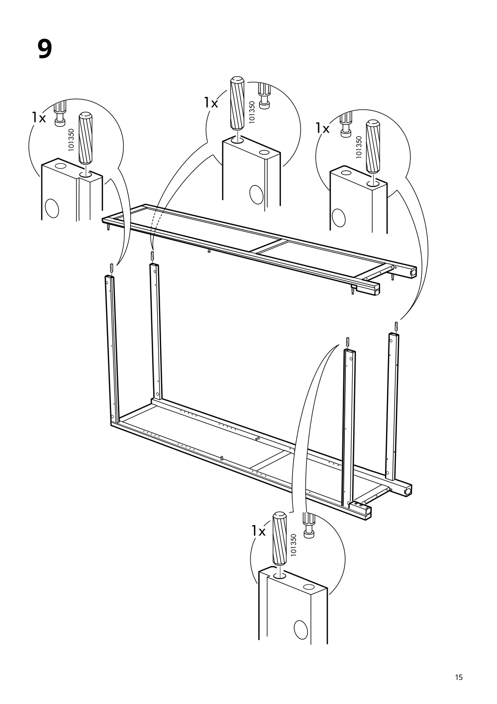 Assembly instructions for IKEA Hemnes bookcase black brown light brown | Page 15 - IKEA HEMNES TV storage combination 093.365.69