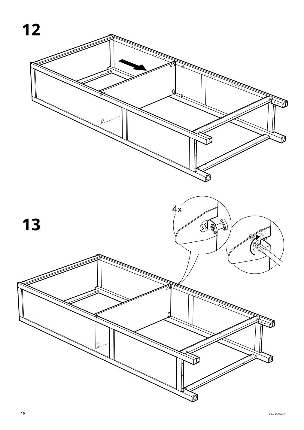 Assembly instructions for IKEA Hemnes bookcase black brown light brown | Page 18 - IKEA HEMNES TV storage combination 093.365.69