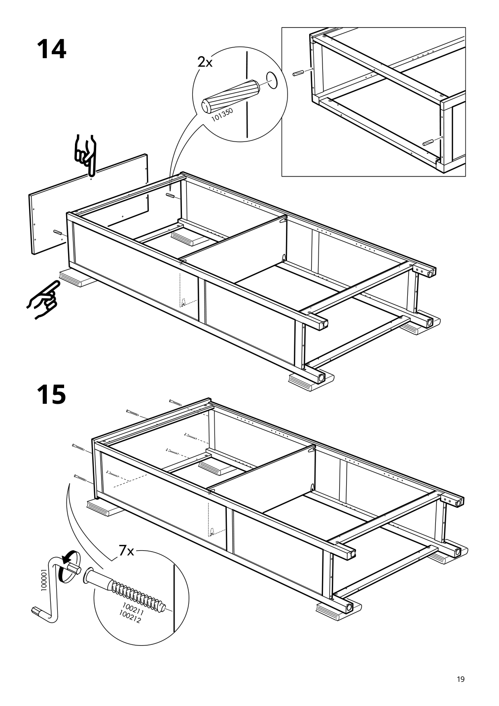 Assembly instructions for IKEA Hemnes bookcase black brown light brown | Page 19 - IKEA HEMNES TV storage combination 093.365.69