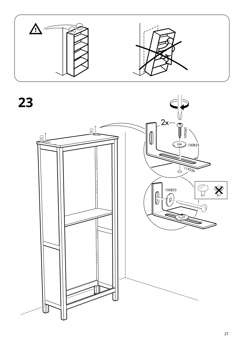 Assembly instructions for IKEA Hemnes bookcase black brown light brown | Page 27 - IKEA HEMNES TV storage combination 093.365.69