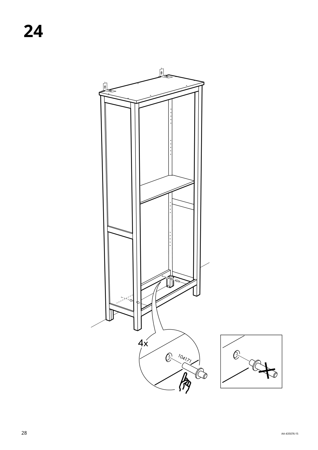 Assembly instructions for IKEA Hemnes bookcase black brown light brown | Page 28 - IKEA HEMNES TV storage combination 093.365.69