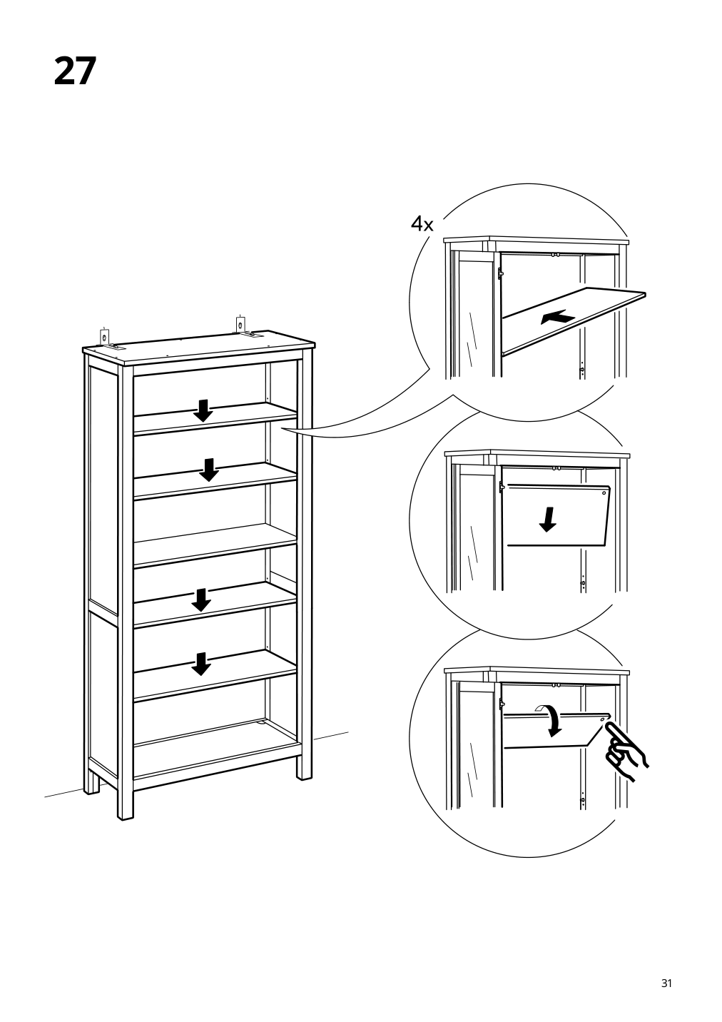 Assembly instructions for IKEA Hemnes bookcase black brown light brown | Page 31 - IKEA HEMNES TV storage combination 093.365.69