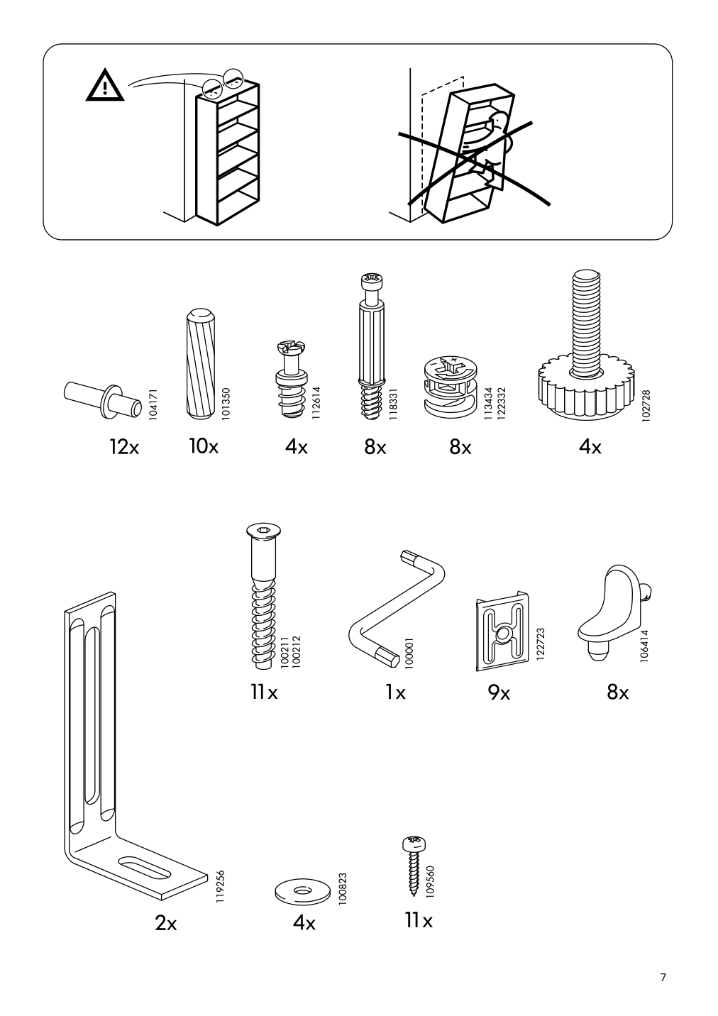 Assembly instructions for IKEA Hemnes bookcase black brown light brown | Page 7 - IKEA HEMNES TV storage combination 093.365.69