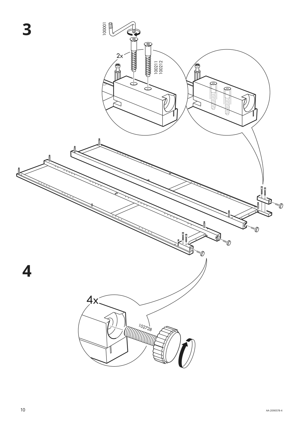 Assembly instructions for IKEA Hemnes bookcase dark gray stained | Page 10 - IKEA HEMNES bookcase 603.817.42