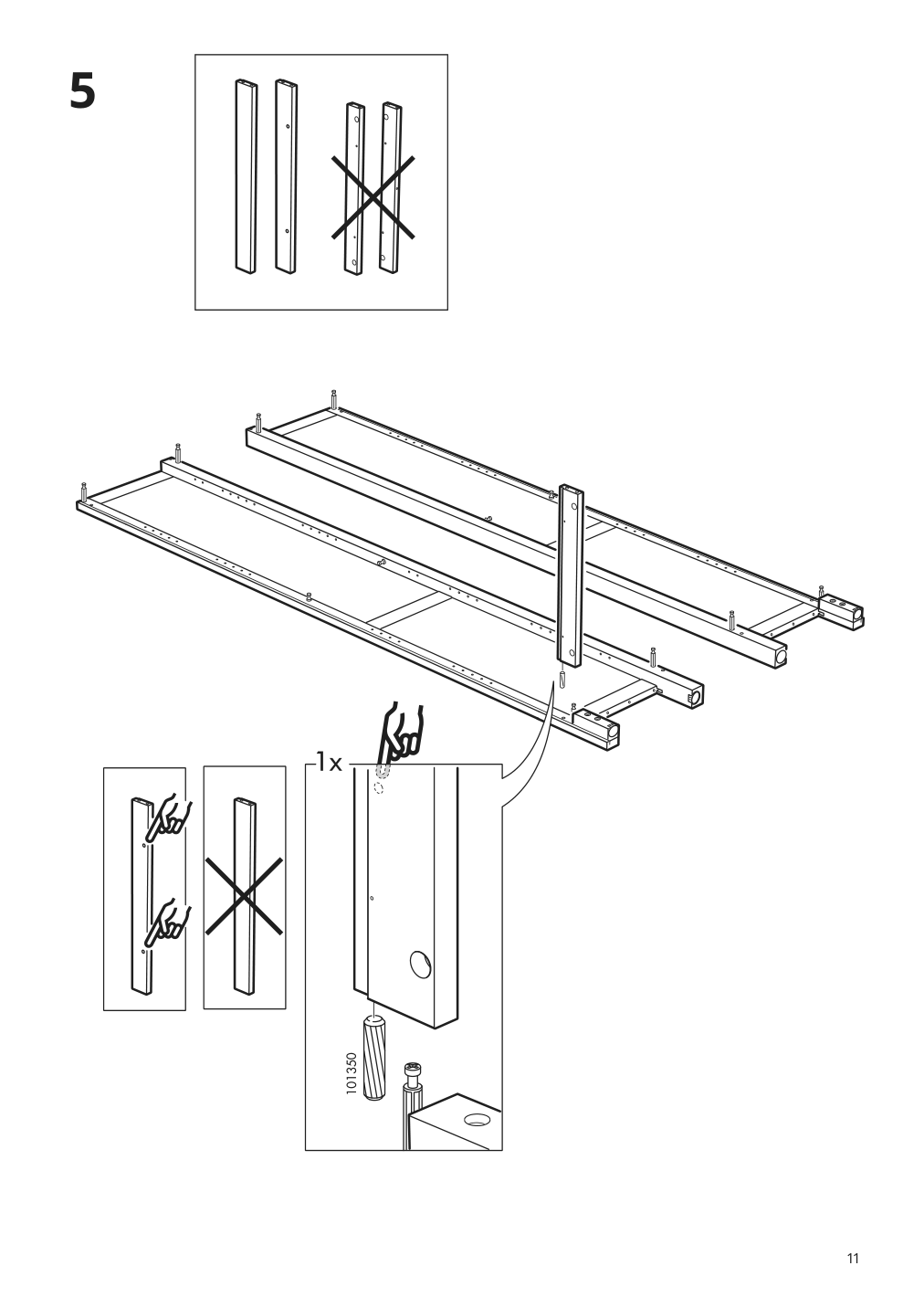 Assembly instructions for IKEA Hemnes bookcase dark gray stained | Page 11 - IKEA HEMNES bookcase 603.817.42