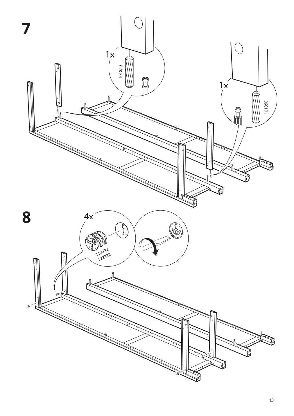 Assembly instructions for IKEA Hemnes bookcase dark gray stained | Page 13 - IKEA HEMNES bookcase 603.817.42