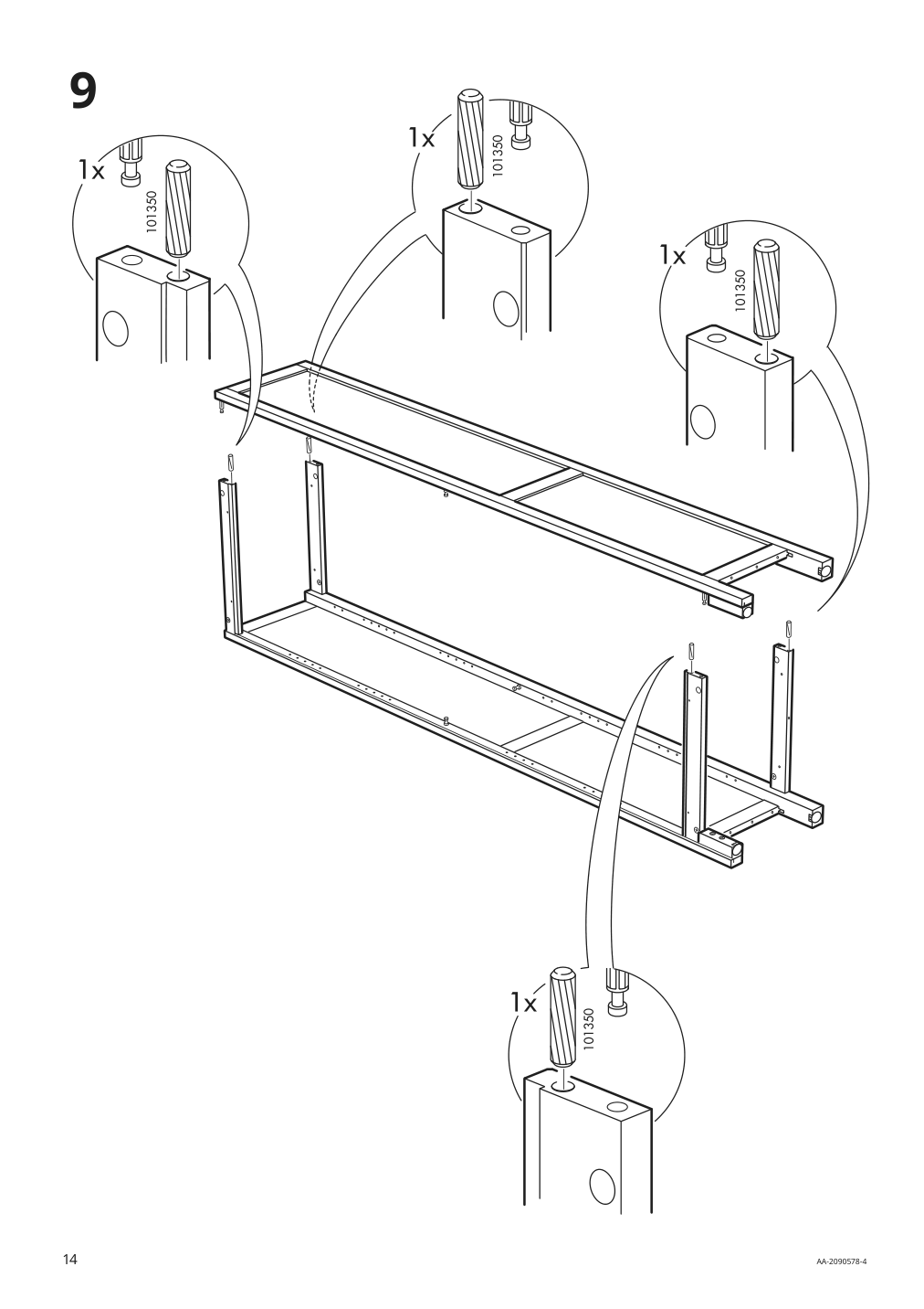 Assembly instructions for IKEA Hemnes bookcase dark gray stained | Page 14 - IKEA HEMNES bookcase 603.817.42