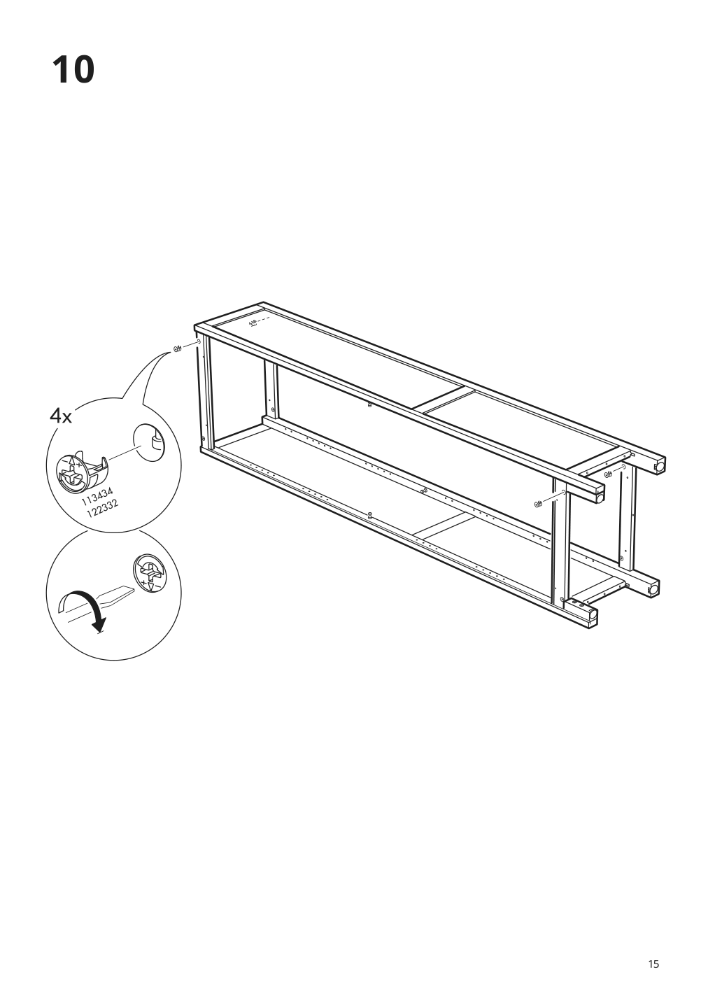 Assembly instructions for IKEA Hemnes bookcase dark gray stained | Page 15 - IKEA HEMNES bookcase 603.817.42