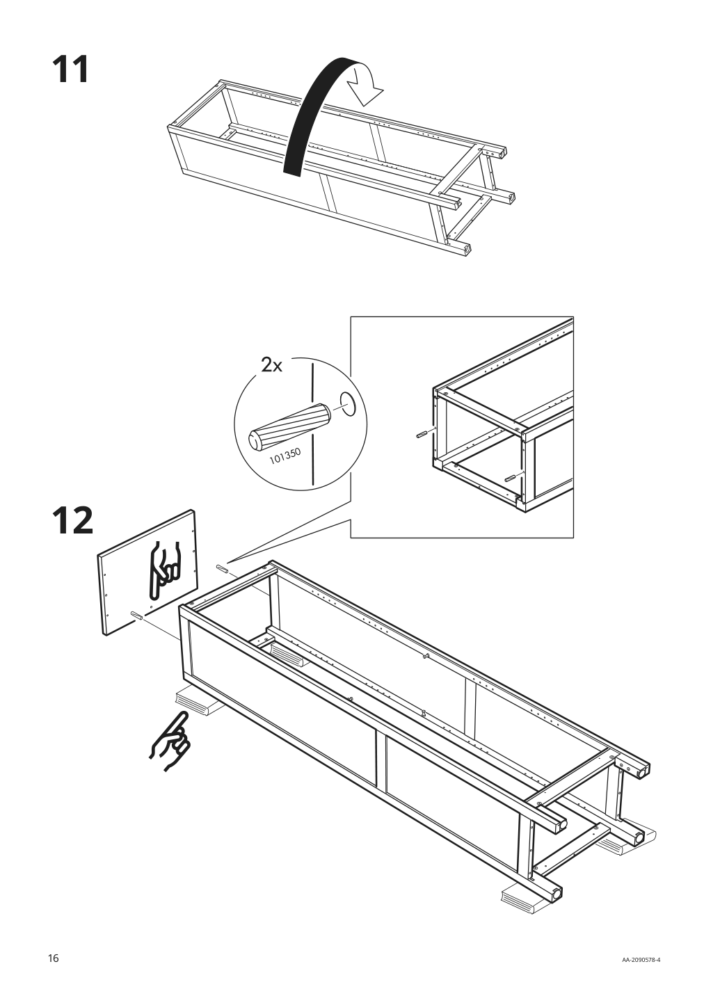 Assembly instructions for IKEA Hemnes bookcase dark gray stained | Page 16 - IKEA HEMNES bookcase 603.817.42