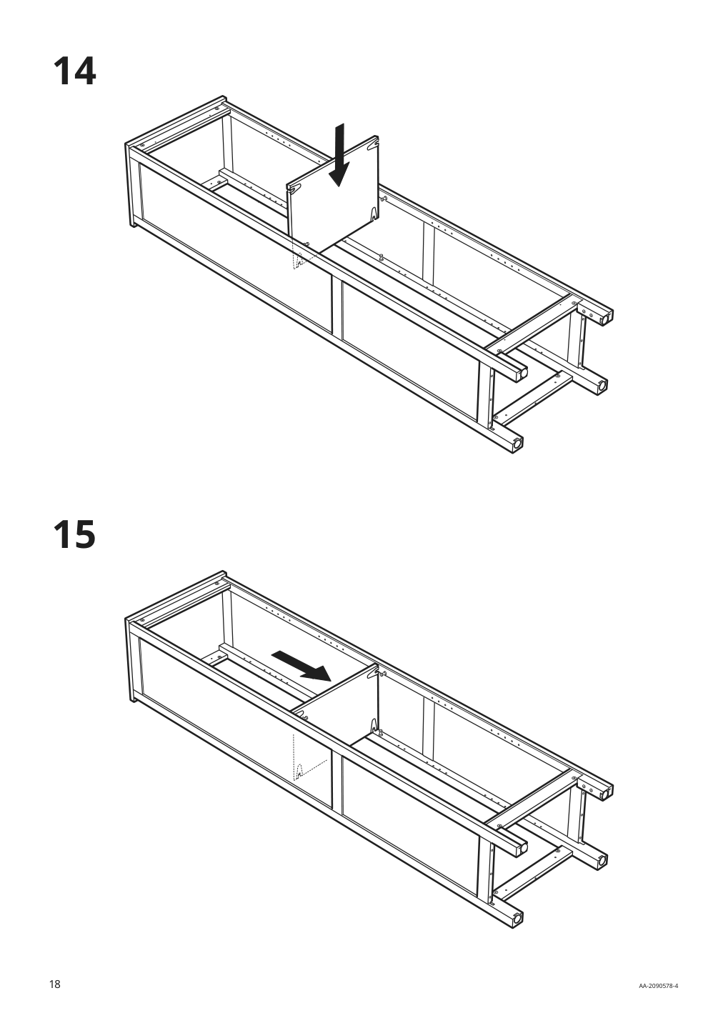 Assembly instructions for IKEA Hemnes bookcase dark gray stained | Page 18 - IKEA HEMNES bookcase 603.817.42