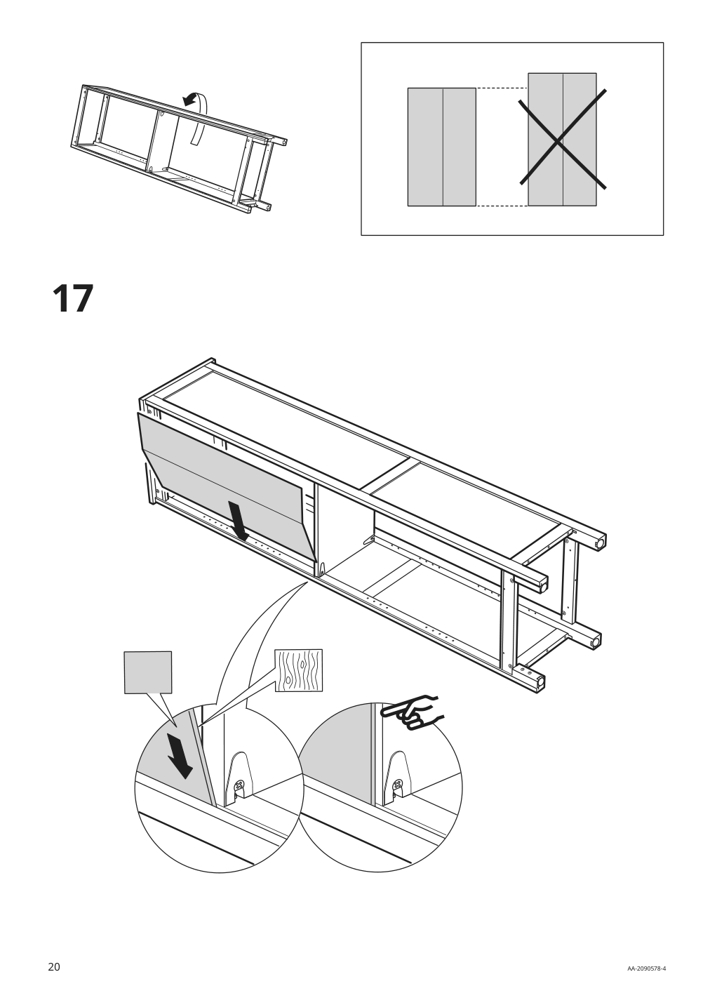 Assembly instructions for IKEA Hemnes bookcase dark gray stained | Page 20 - IKEA HEMNES bookcase 603.817.42