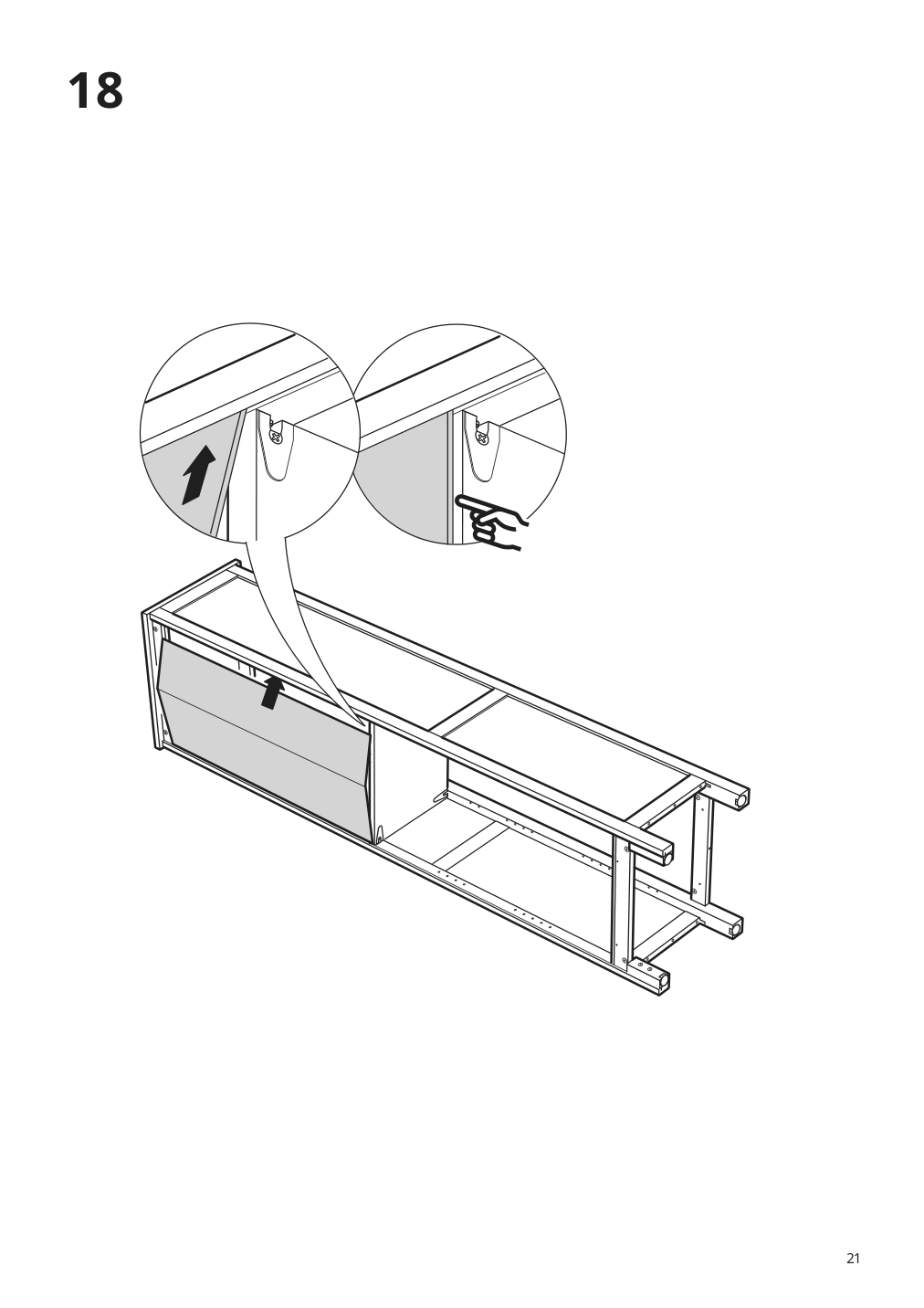 Assembly instructions for IKEA Hemnes bookcase dark gray stained | Page 21 - IKEA HEMNES bookcase 603.817.42