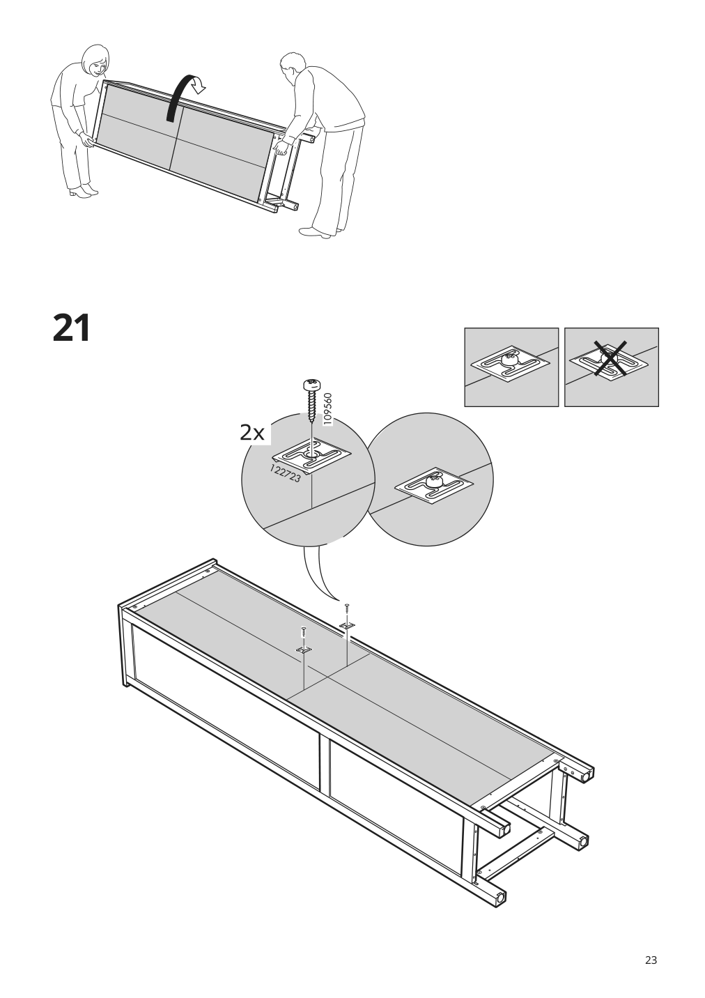 Assembly instructions for IKEA Hemnes bookcase dark gray stained | Page 23 - IKEA HEMNES bookcase 603.817.42