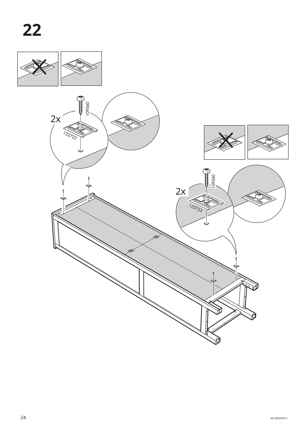 Assembly instructions for IKEA Hemnes bookcase dark gray stained | Page 24 - IKEA HEMNES bookcase 603.817.42