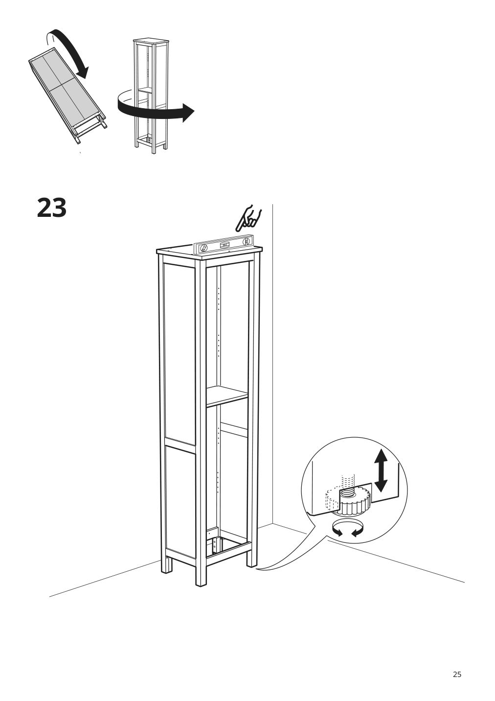 Assembly instructions for IKEA Hemnes bookcase dark gray stained | Page 25 - IKEA HEMNES bookcase 603.817.42