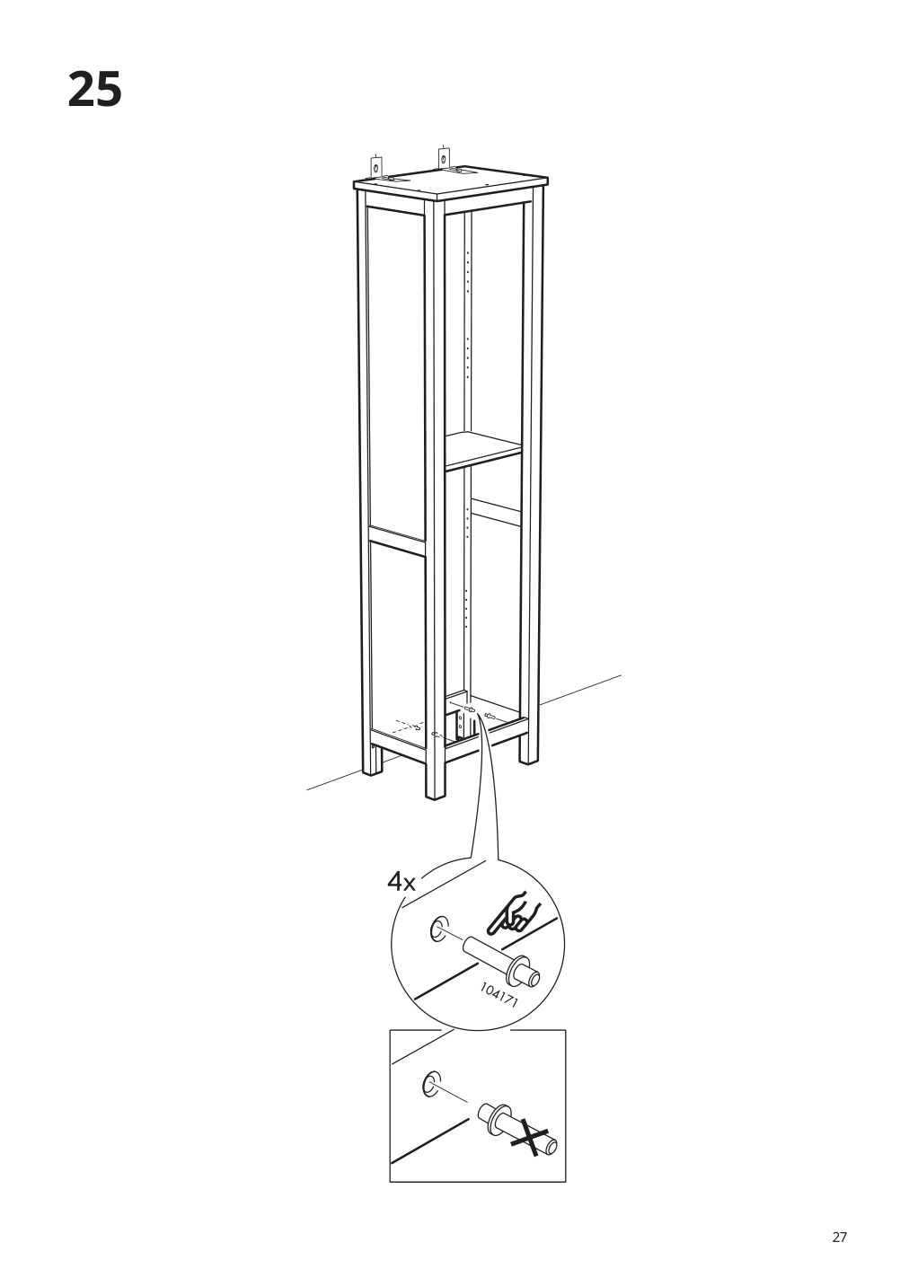 Assembly instructions for IKEA Hemnes bookcase dark gray stained | Page 27 - IKEA HEMNES bookcase 603.817.42