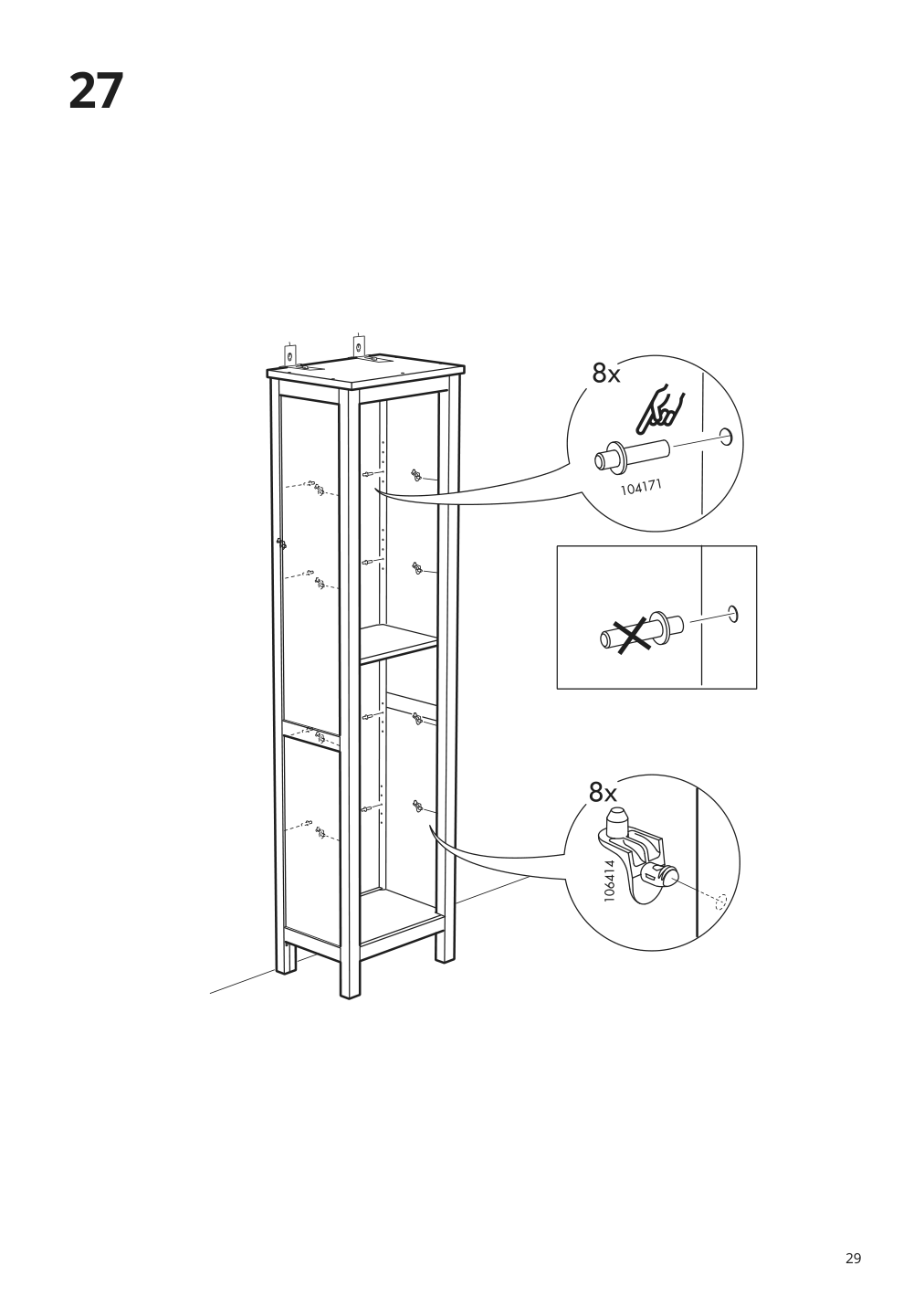 Assembly instructions for IKEA Hemnes bookcase dark gray stained | Page 29 - IKEA HEMNES bookcase 603.817.42