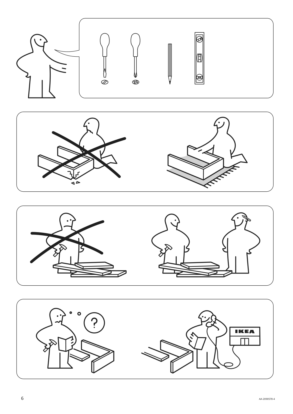 Assembly instructions for IKEA Hemnes bookcase dark gray stained | Page 6 - IKEA HEMNES bookcase 603.817.42