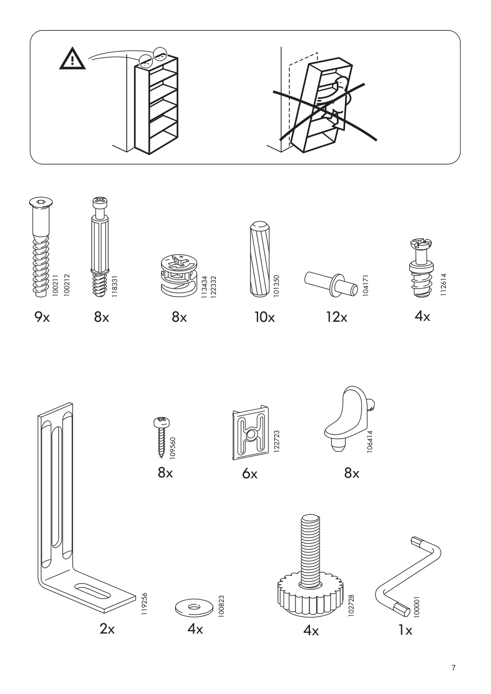 Assembly instructions for IKEA Hemnes bookcase dark gray stained | Page 7 - IKEA HEMNES bookcase 603.817.42