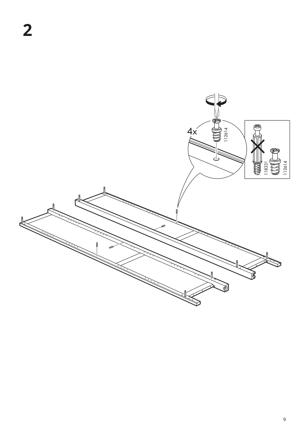 Assembly instructions for IKEA Hemnes bookcase dark gray stained | Page 9 - IKEA HEMNES bookcase 603.817.42